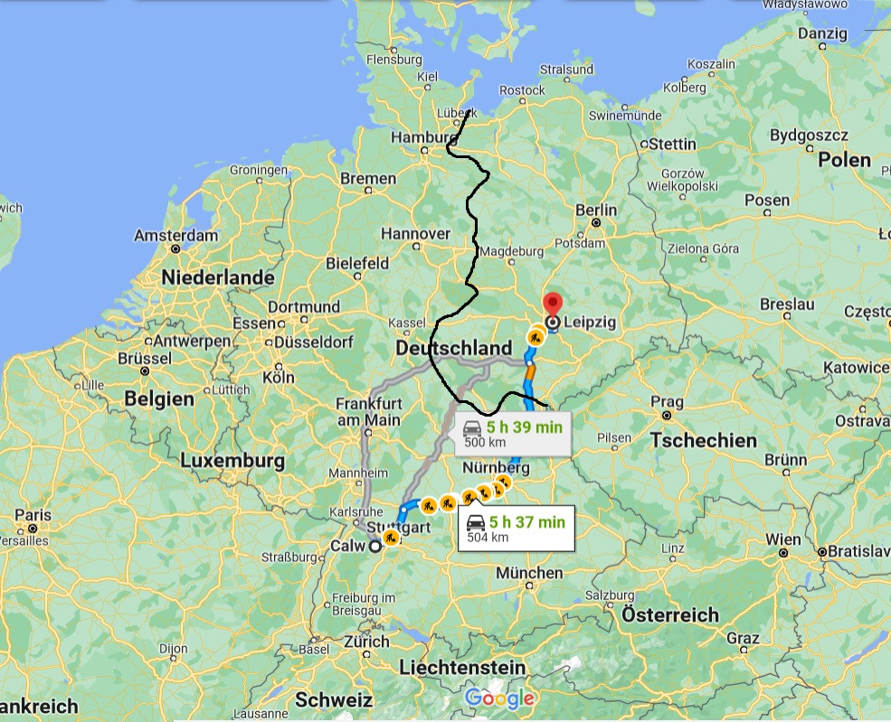 Old border between East and West Germany with the distance between myself and my boyfriend, made by Leonie Hogh.