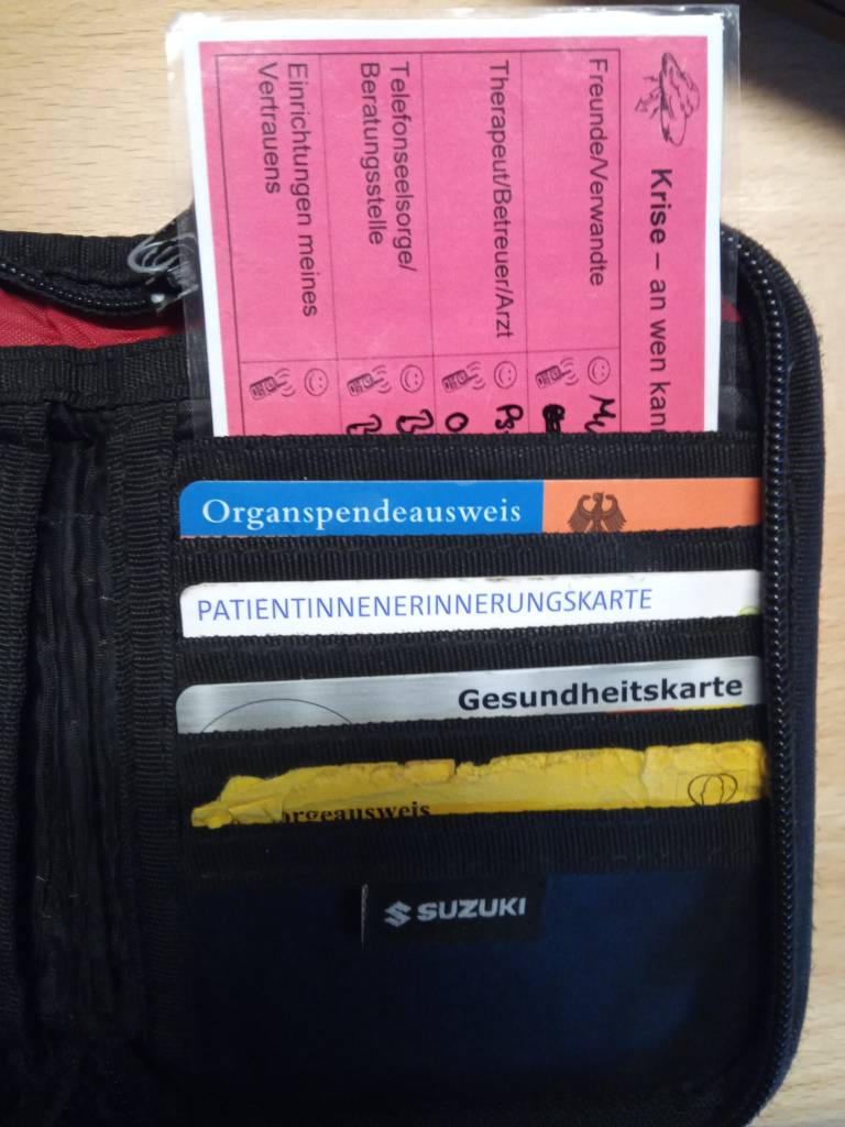 My wallet with all the important cards and contact information in case of an emergency.